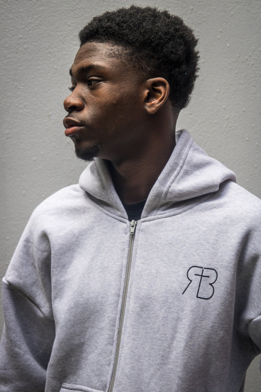 Reborn Zip Hoodie - Grey
