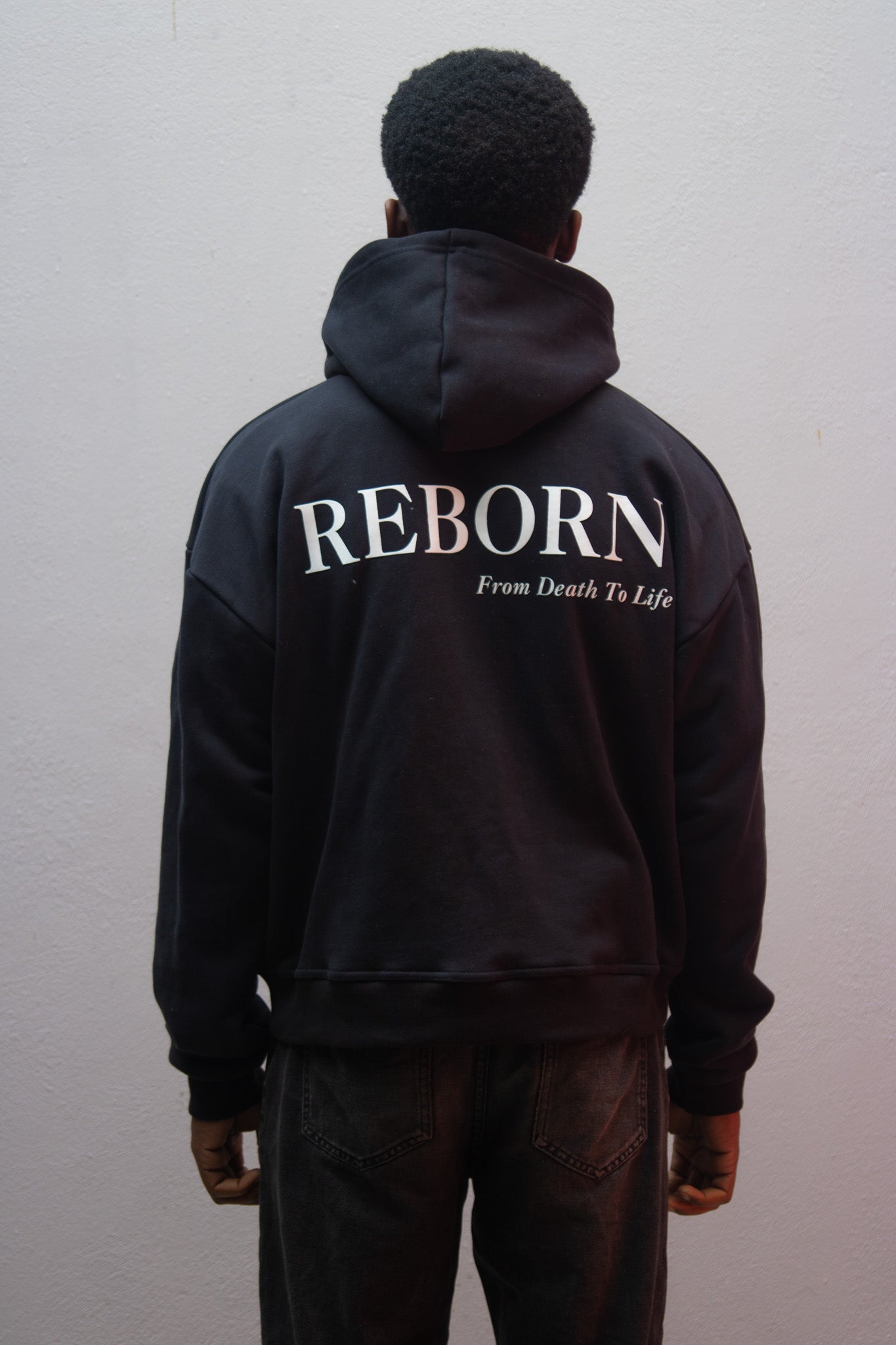 Reborn Zip Hoodie - Black