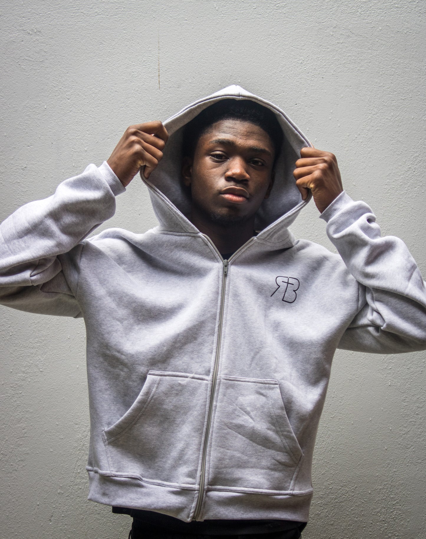 Reborn Zip Hoodie - Grey