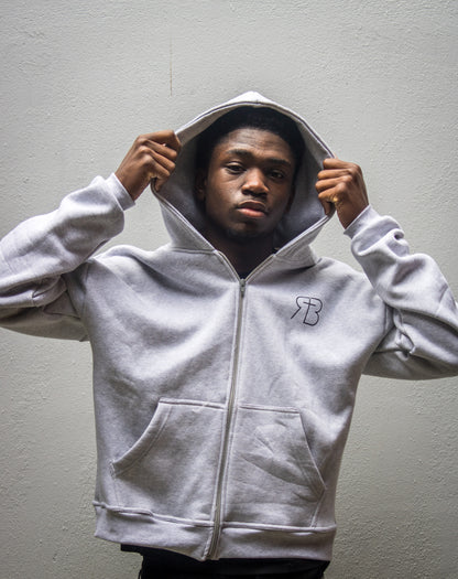 Reborn Zip Hoodie - Grey