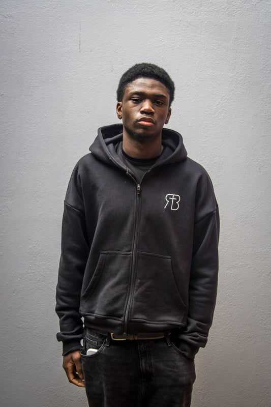 Reborn Zip Hoodie - Black