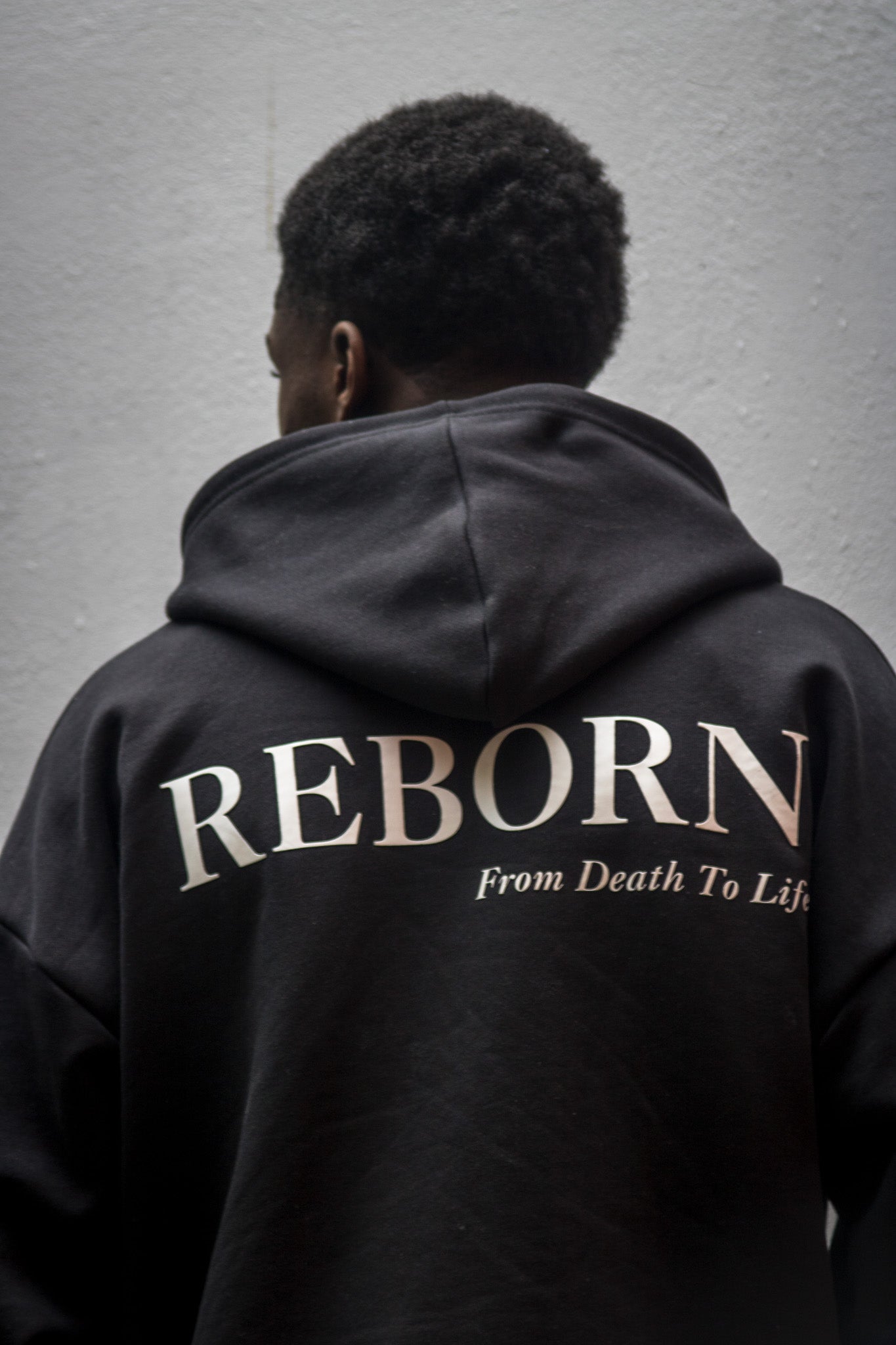 Reborn Zip Hoodie - Black