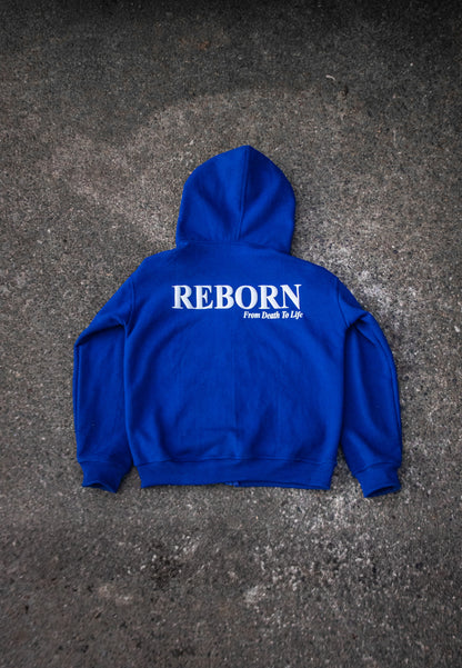 Reborn Zip Hoodie - Blue